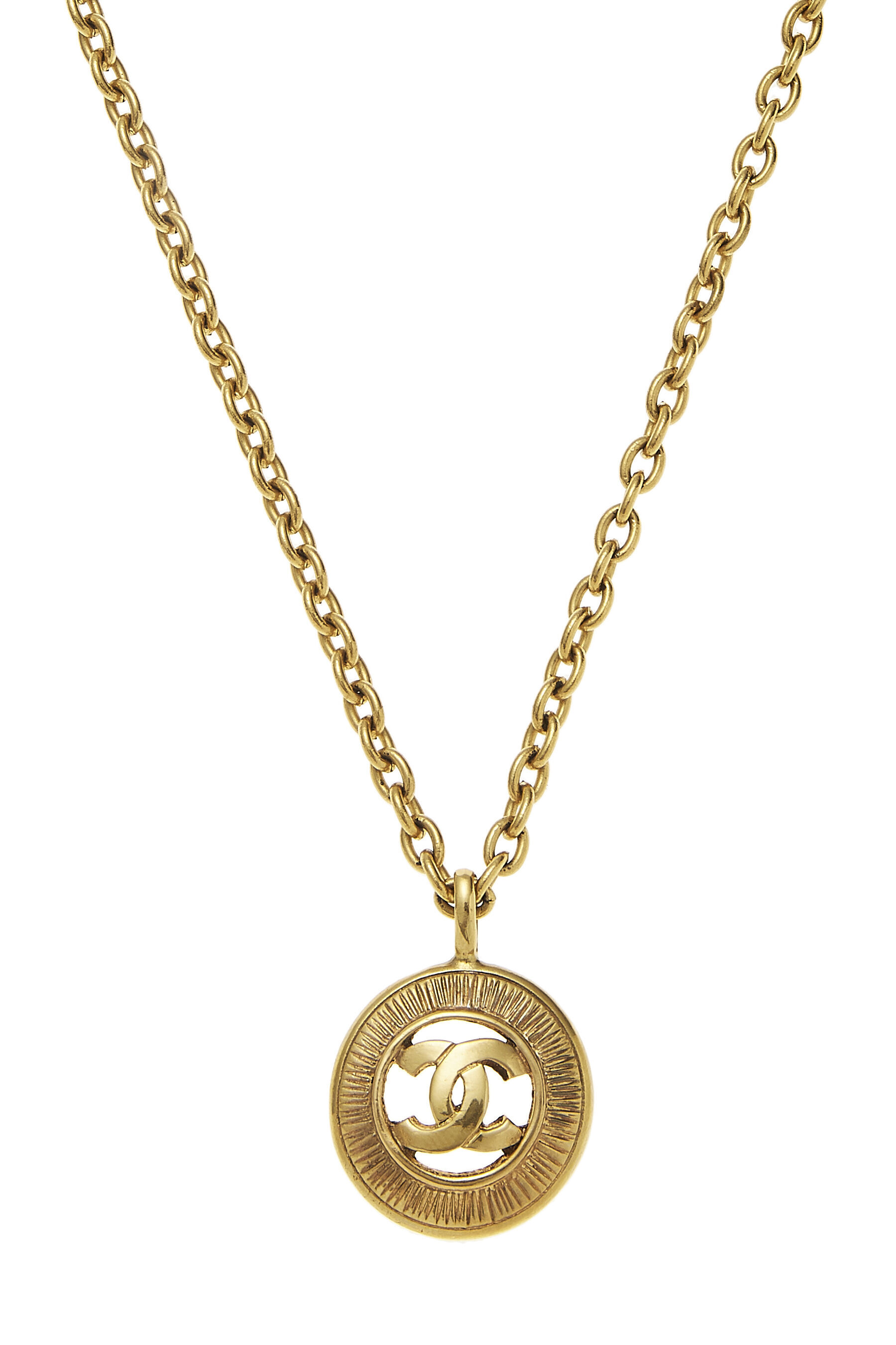 Chanel Cc Coin Logo Chain Pendant 18k Plated Necklace CC0819N0007  MISLUX